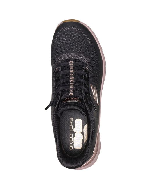 Skechers Black Arch Fit Glide-Step Pro Golden Pace /Rose Trainers