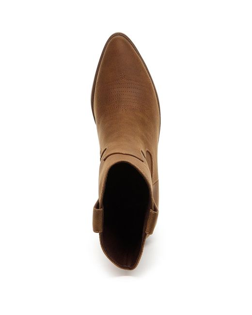 Rocket Dog Brown Feather Synthetic Walnut Heeled Ankle Boots