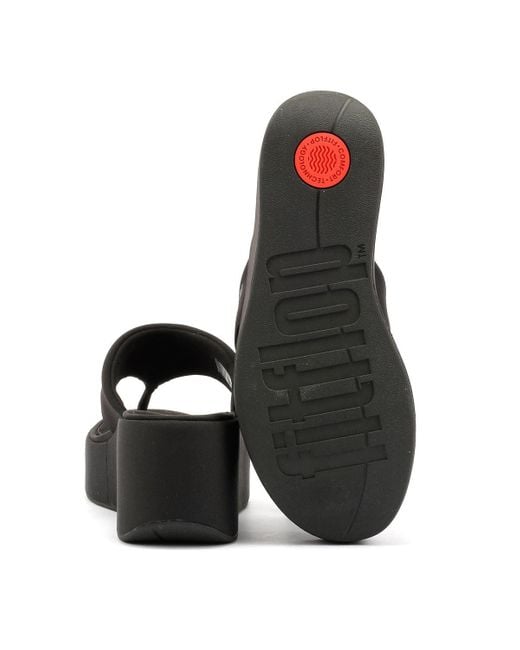 Fitflop Black Platfforms Wedge Farbe Sandalen