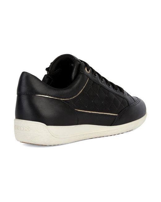 Geox D Myria Faux Leather Women's Black Trainers