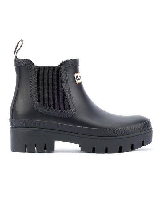 Barbour Black Halton Ankle Wellington Boots