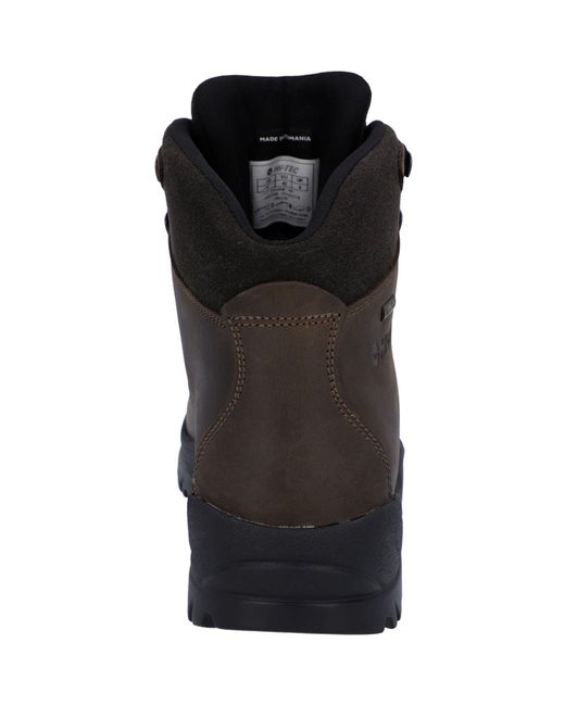 Hi-tec Black Ravine Leather Hiking Boots for men