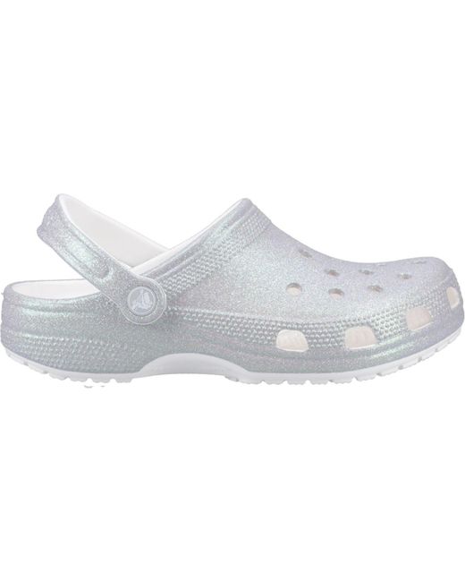 CROCSTM White Classic Glitter Eva Standard Clogs