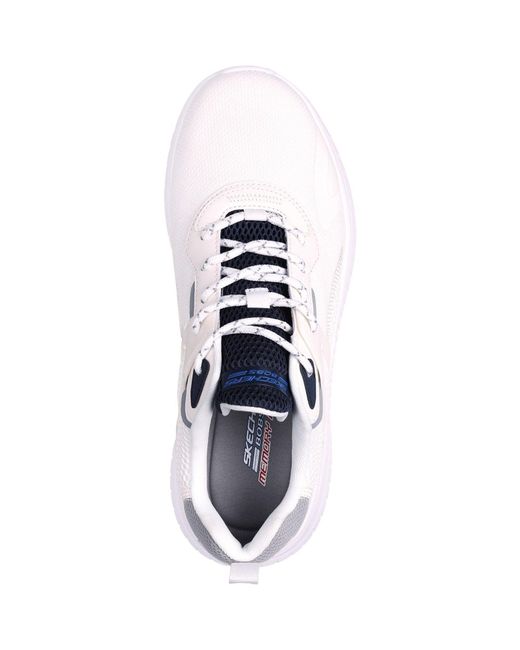 Skechers White Bobs Squad Chaos Elevated Drift 118034-Wmlt/Multi Lace Up Shoes for men
