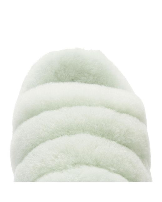 UGG Rubber UGG Fluff Yeah Womens Mint Green Slippers Lyst