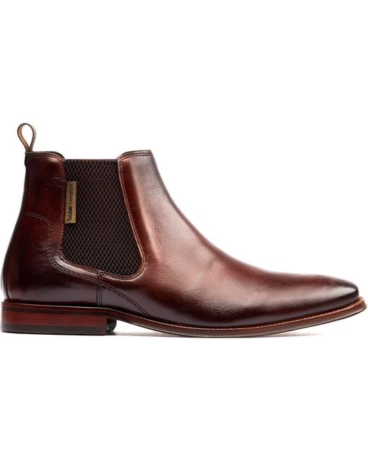 Base London Brown Sikes Leather Boots for men