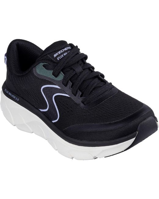 Skechers Blue D'Lux Walker 2.0 Active Pace Textile Trainers