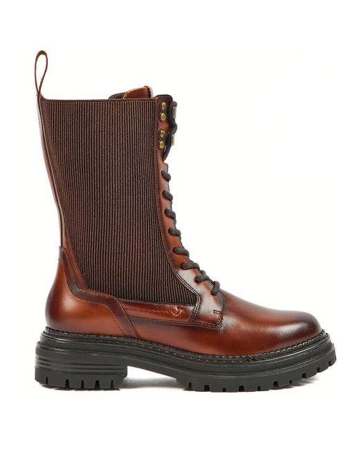 Polly Botas De Mujer En Cuero/Textil Pod de color Brown