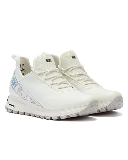 DKNY White Mosee /silver Trainers