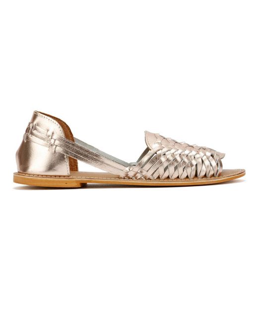 Tower London Brown Tower London Hurache Leather Metallic Shoes