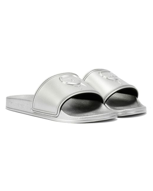Karl Lagerfeld Metallic Kondo 2.0 Karl Nft Damen Slides