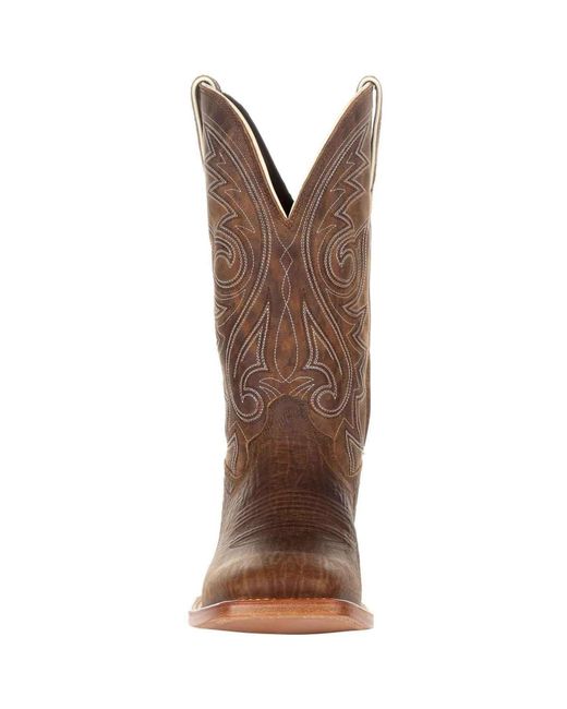 Durango Brown Arena Pro Leather Worn Saddle Boots for men