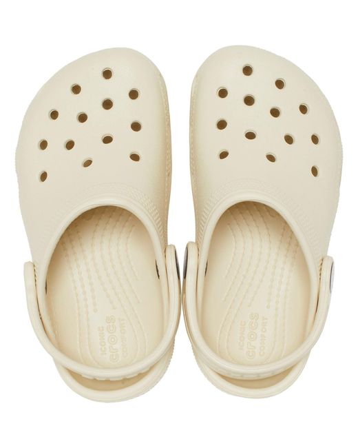 CROCSTM Metallic Toddler Classic Croslite Rubber Bone Clogs
