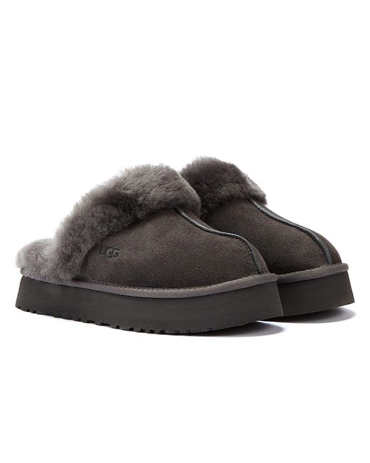UGG Disquette Charcoal Slippers in Grey Lyst UK