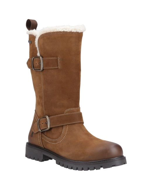 Hush Puppies Brown Winnie Leder Stiefeletten