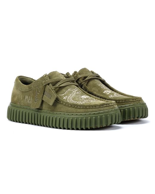 X Pleasures Drgn Lo Chaussures À Lacets En Daim Clarks en coloris Green