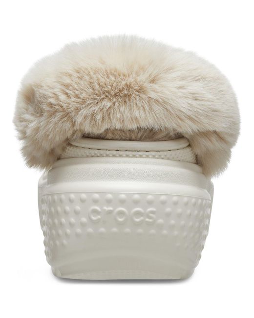 CROCSTM White Stomp Lined Clog; Stucco