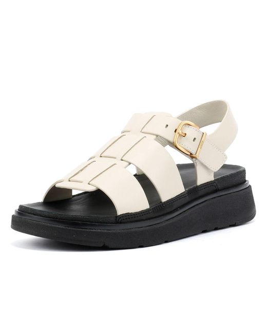 Fitflop Gen-Ff Fisherman Sandalen Van Leer in het Natural