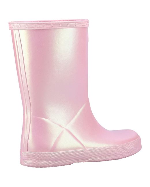 Hunter Pink First Nebula Rubber Bella Wellington Boots