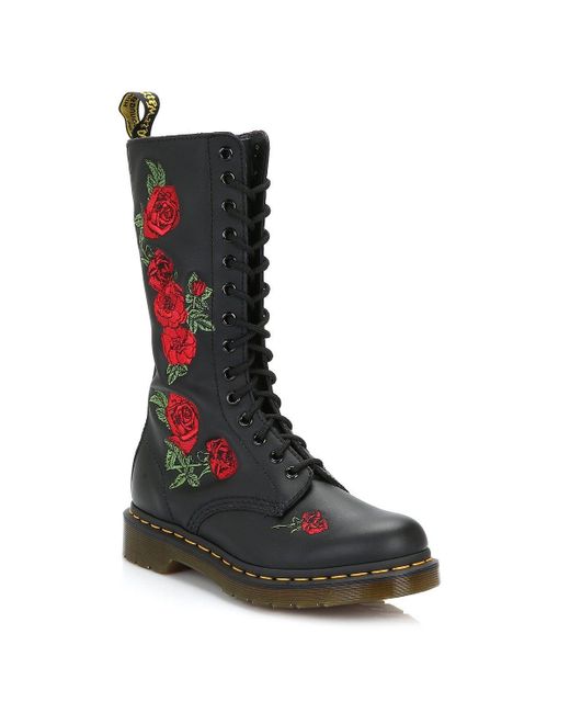 doc martin boots with roses