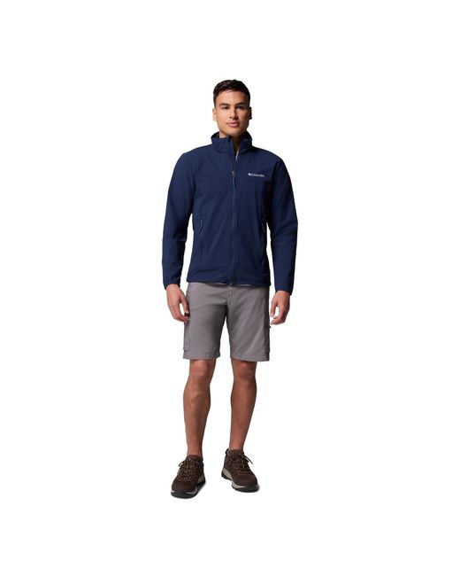 Columbia Blue Heather Canyon Ii Softshell Jacket for men