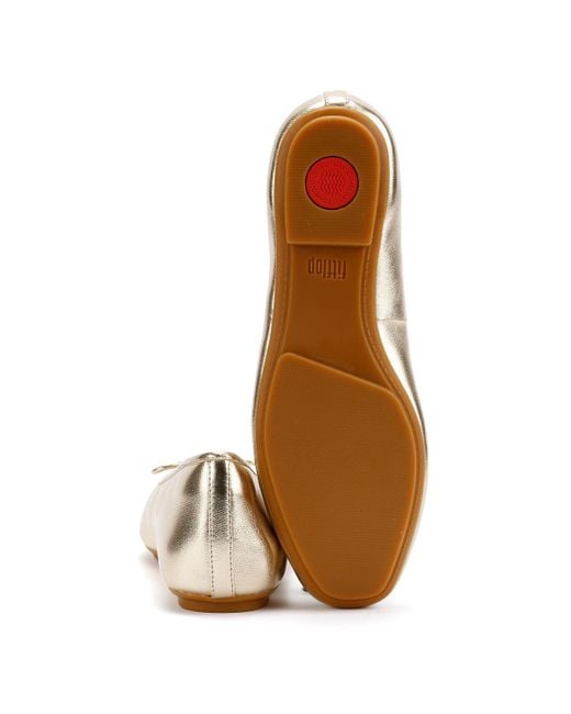 Fitflop Metallic Delicato Leder Flats