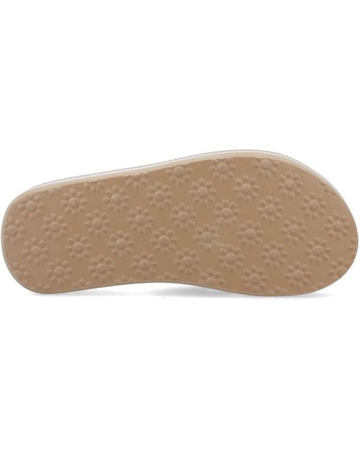 Rocket Dog Natural Monica Nylon Pu Textile /Off Flip Flops