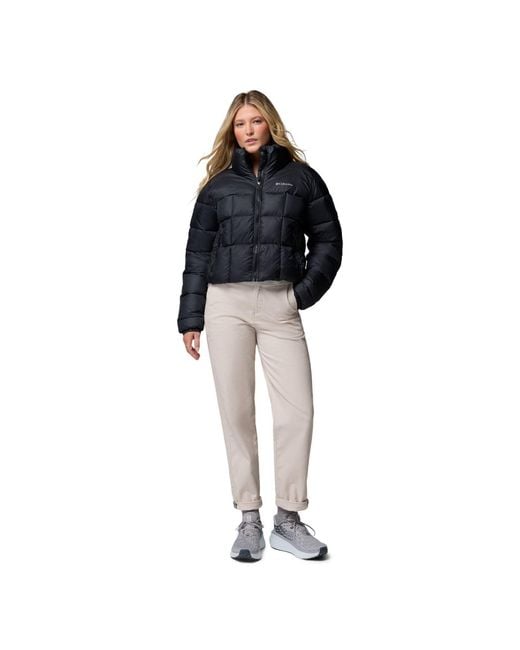 Columbia Black Puffect Iii Cropped Jacket Puffer Jackets