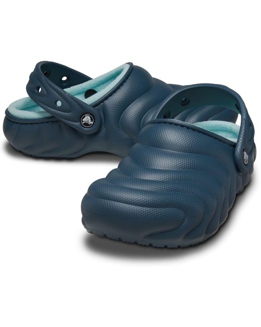 CROCSTM Blue Classic Lined Overpuff Synthetic Nightfall Clogs