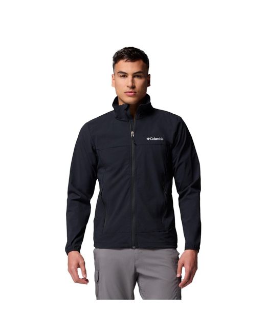 Columbia Blue Heather Canyon Ii Jacket Softshell Jacket for men