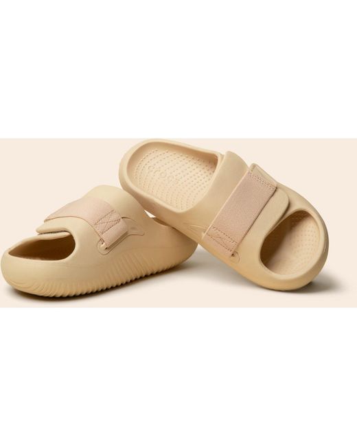 CROCSTM Natural Mellow Luxe Slide Synthetic Shitake Slides