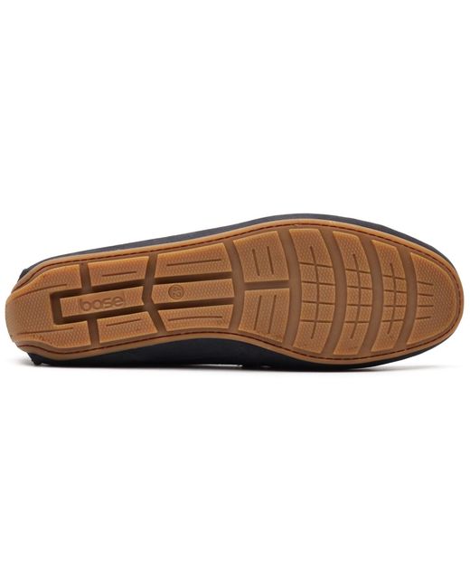 Base London Blue Moss Driver Leather Loafers for men