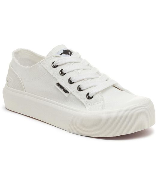 Rocket Dog White Jazzin Plus 12A Cotton Trainers
