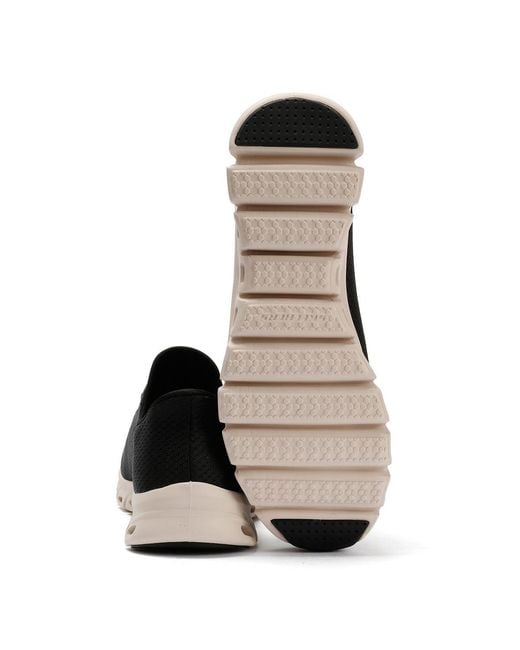 Skechers Black Slip-Ins Glide Step Vibey Mesh Trainers