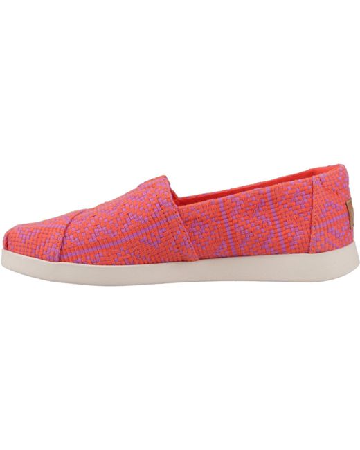 TOMS Pink Alpargata Plus 100% Cotton Flame Espadrilles