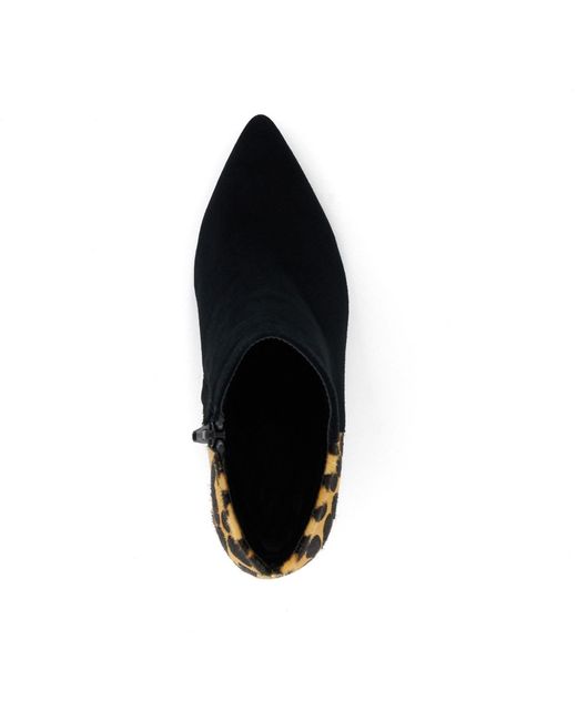 Dune Black Obsessive 2 Leather Leopard Boots