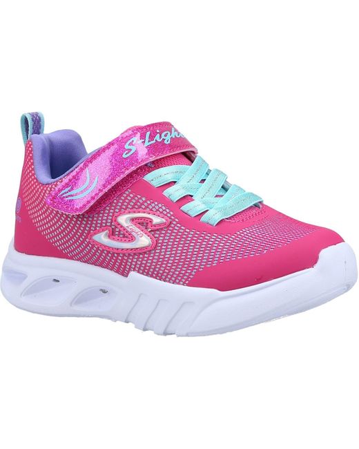 Skechers Purple Flicker Flash/Multi Trainers