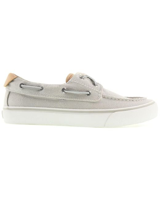 Sperry Top-Sider White Helm 2-Eye Textile Boat Shoes for men