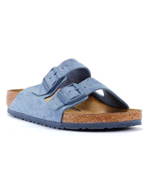 Birkenstock Blue Arizona Suede Elemental Sandals