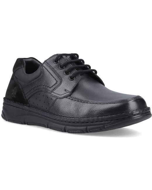 Hush Puppies Black Franklin Lace Up Shoe Leather Loafers for men