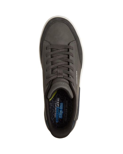Skechers Gray Verloma Radical Synthetic Suede Trainers for men