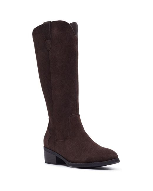 Hush Puppies Brown Isabella Long Suede Winter Knee High Boots