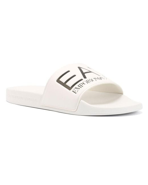 EA7 Water Sports Slide Pvc Slides in White | Lyst
