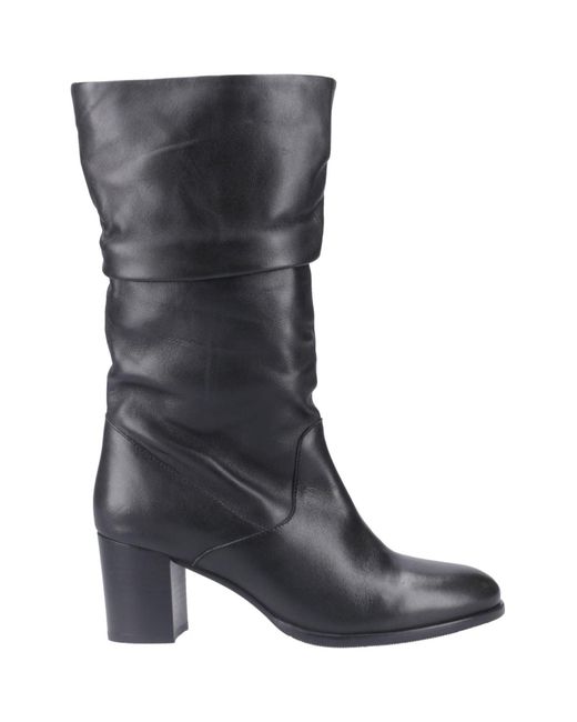 Hush Puppies Gray Cosima Leather Leather Heeled Knee High Boots