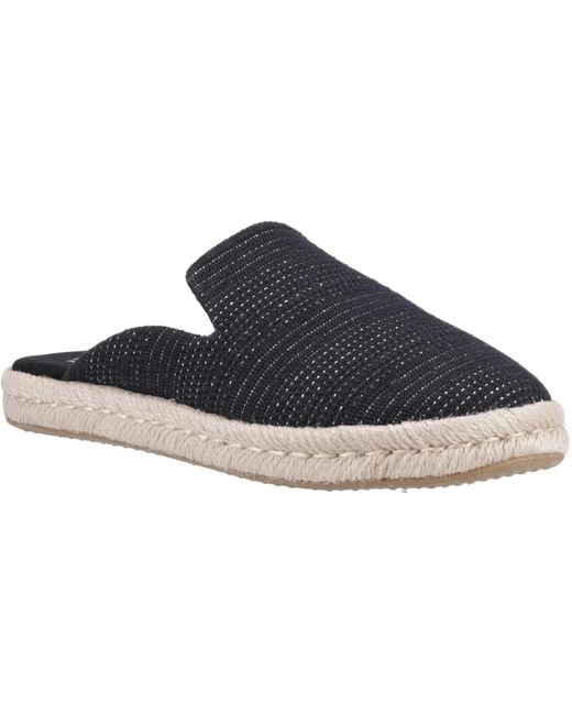 TOMS Blue Santiago Mule Textile Metallic Slippers