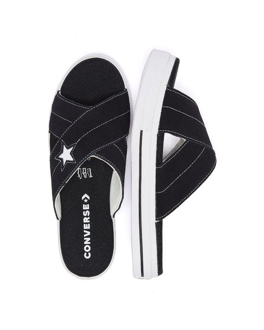 one star suede sandal slip