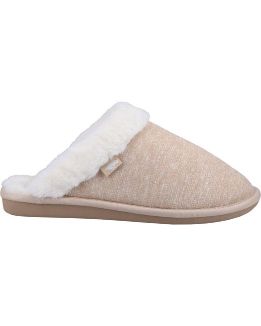 Rocket Dog Pink Rosie Skirball Jersey Cotton Natural Slippers