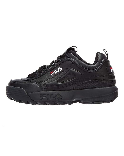 Fila Black Disruptor II Premium Leder Sneaker