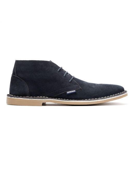 Lambretta Blue Chiswick Suede Boots for men