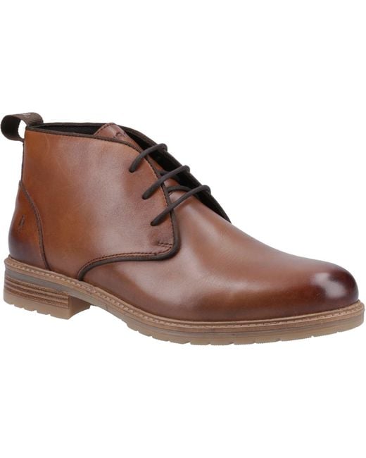 Hush Puppies Brown Ricky Leder Stiefeletten